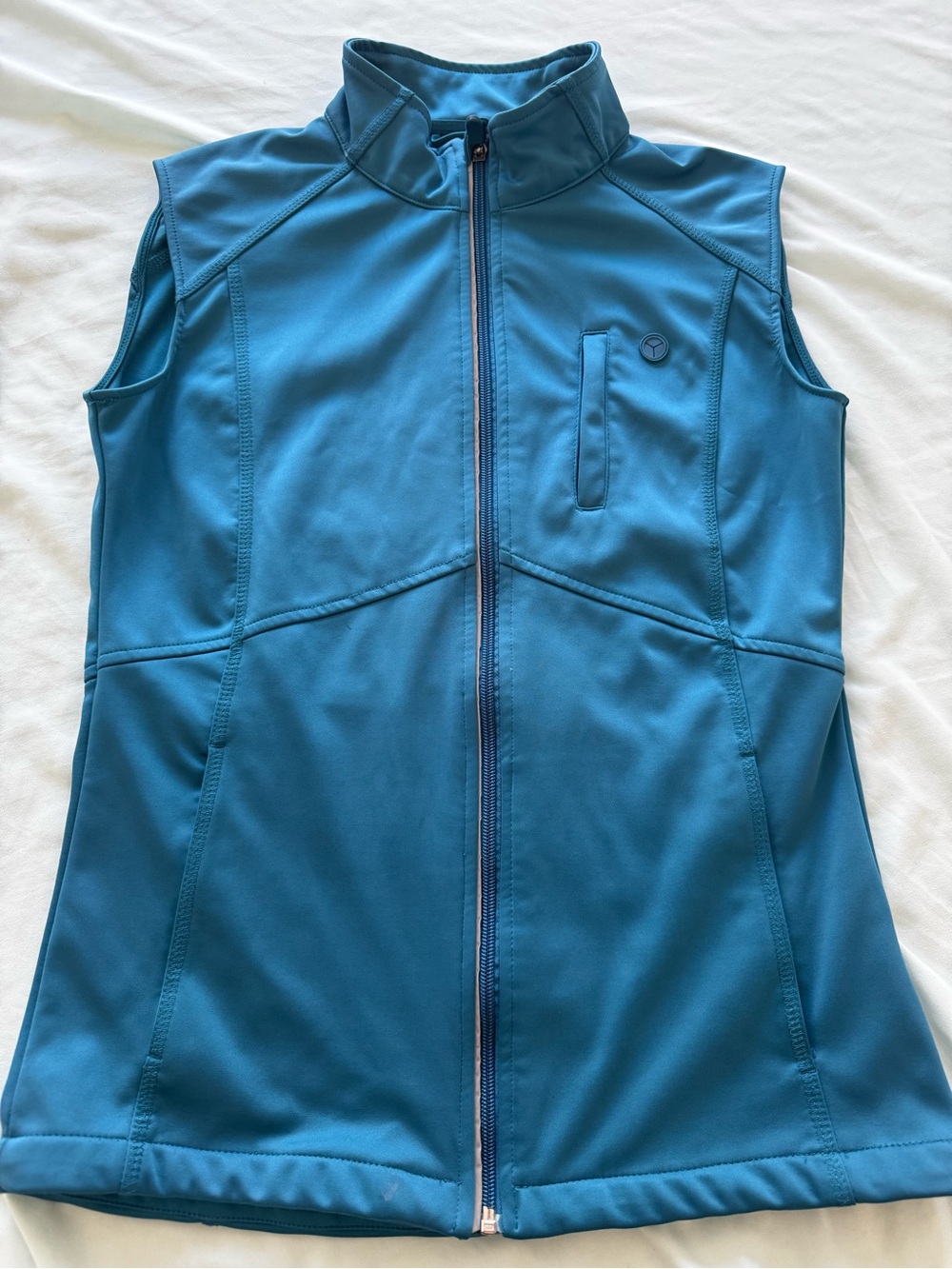Women’s Sleeveless Zip Front Active Vest - Teal